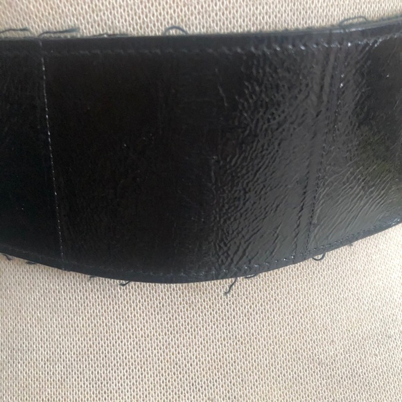 SOLD Vintage 1950s Belt Black Reptile Print Pinup - Picture 5 of 8